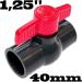 PVC-U Glued-in Ball Valve Shut-Off Valve for 40mm Pipes | Durable & Reliable International Shipping - Buy Online on SooperMarket.com