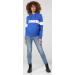 Happy Mama Women's Nursing Hoodie Breastfeeding Maternity - Royal Blue & White - Buy Online on SooperMarket.com