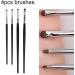 Eye Makeup Brushes Set 4pcs Small Head Dense Hair Soft Hair Easy Use for Eyeshadow Eyebrow Portable - Buy Online on SooperMarket.com