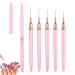 5 Pieces Nail Art Liner Brushes Long Set Nail Art Liner Brushes Striping Nail Art Brushes Fine Painting Cap Pens Kit Nail Painting Brushes Thin Nail Art Brushes Nail Art Brush Sizes 7/9/11/15/20mm