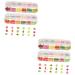 Healeved 4 Boxes 12 Polymer Clay Sequins Manicures Accessories Flower Stickers for Nails Nail Slices Fruit Lemon Stickers Fruit Slice Nails Nail Art Supplies 3d Crystal Mud Soft Pottery