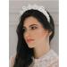 Sweetv Pearl Bride Headband for Wedding - Handmade Rhinestone Bridal Hair Accessories - Bachelorette Party Decorations and Bride to Be Headband - White - Buy Online on SooperMarket.com