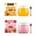 Lip Balm Honey Pot Honey Lip Mask Propolis Moisturizing Honey Lip Mask Lip Balm Day and Night Repair Lip Sleeping Masks Honey Lip Balm Anti -Cracking Lip Balm - 10G (Honey+Strawberry)