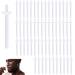 KLOP256 60 pieces nose wax sticks nose wax applicators for men and women plastic nose wax sticks applicators for cleaning nostrils and removing nose hair (white)