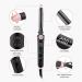 3/4 Inch Ceramic Curling Iron with LCD Display | 6 Temperature Settings Fast Heat Up & Dual Voltage | Hair Curler Includes Gloves (Black - Buy Online on SooperMarket.com