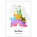 Personalised Cinderella Castle Watercolour Art Print - Disney Land/World Memories Keepsake. Children's Gift Nursery Decor - Walt Quote, A4 A5 - Buy Online on SooperMarket.com