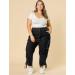 Agnes Orinda Women's Plus Size Drawstring Cargo Pants - 3X Black - Buy Online on SooperMarket.com