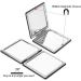 YTLX Compact Makeup Mirror 1x/2x Magnifying Foldable Cosmetic Mirror - Portable Black Vanity Mirror for Men and Women - Buy Online on SooperMarket.com