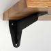 BestLoft wooden vanity top - solid oak vanity unit 40 mm thick with tree edge - vanity unit console (L-shaped brackets (2 pcs.))