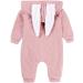 Kids Tales Newborn Baby Winter Romper | Rabbit Ear Hooded Zipper | 6-9 Months | Pink Thick - Buy Online on SooperMarket.com
