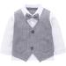 AmzBarley Baby Boys Gentlemans Tuxedo Romper Suit | Grey | 6-12 Months - Buy Online on SooperMarket.com