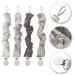 Mimuselina 4-Pack Pacifier Chain with Metal Clip for Babies - Fabric Pacifier Strap & Clip (Neutro) | International Shipping Available - Buy Online on SooperMarket.com