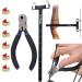 SOPOGER Archery Bow Square Nocking Points Pliers Bow String Knock Kit T Shape Turning Bow Square Ruler Tool String-Loop Nocking Buckle Pliers for Recurve Compound Bow Accessories Black