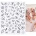 Flowornament 3D Nail Stickers - 5 Sheets Decals for Nail Art | Designer Flower Nail Design - Buy Online on SooperMarket.com