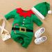 Hifot My First Christmas Baby Romper Outfit + Hat - Green - 9-12 Months - Buy Online on SooperMarket.com