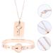 PACKOVE Key Bracelet Bracelet Titanium Steel Bracelet Chic Bracelet Key Necklace Lock Bracelet Couples Bracelets Stainless Steel Necklace Jewelry Necklace Bracelet Jewelry Heart-shaped Set - Buy Online on SooperMarket.com