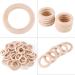 50 Unfinished Natural Wood Rings - 50mm DIY Craft Accessories for Jewelry Bracelets & Garlands - Buy Online on SooperMarket.com