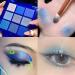 Go Ho 9 Style Blue Eyeshadow Palette Set 5 - Matte & Shimmer Shades for Women & Girls - Waterproof Cool Eye Makeup Palette - Buy Online on SooperMarket.com