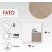 FATO Disposable Paper Napkins - 100 Pack 2-Layer 24x24 cm - Ideal for Cocktails & Aperitifs - FSC Certified Gate Pigeon Color - Buy Online on SooperMarket.com