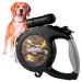 Edipets dog leash extendable and retractable with LED flashlight flexible dog leash for training and walks military articles