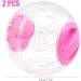 2 Pieces Hamster Ball 12cm Small Animals Dwarf Hamster Ball Transparent Spinning Running Wheel Small Animals Cage Accessories (Red + Yellow) - Buy Online on SooperMarket.com
