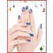 EBANKU Christmas Glitter Gel Nail Polish Strips | Long Lasting & Waterproof | Full Nail Wraps Stickers | Includes Stick Nail File, Wipes & Sealing | UV/LED Lamp Required | SDTRK11 - Buy Online on SooperMarket.com