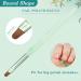 3PCS Nail Clean Up Brushes for OPI - Acetone Resistant Cuticle Cleaning Nail Art Precision Tools in Jade Green - Buy Online on SooperMarket.com