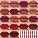 18 Pcs Capsule Pill Mini Matte Lipstick Set for Women - Deep Red Long Lasting Waterproof Matte Lipstick and Lip Liner Sampler - Pack of 1 - Buy Online on SooperMarket.com