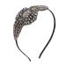 Minkissy Womens Headband Rhinestone Headband Rhinestones Beaded Miss Plate Headband