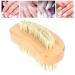 Demeras Wooden Foot 9x5x5 natura Beech Double Sided Nail Brush Remove Dead Skin Cutin Nail Brush Manicure Tool - Buy Online on SooperMarket.com