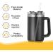 MLKSI 6 Pack Replacement Straws for Stanley 40 oz Tumbler - Reusable Plastic Straws with Cleaning Brush for Stanley Cup and Water Jug - Buy Online on SooperMarket.com