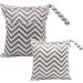 Egurs Diaper Bag Wetbag Set - Large & Medium Gray-White Stripes | Ideal for On-the-Go Parents | International Shipping Available - Buy Online on SooperMarket.com