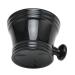 Jauarta shaving soap peel made of black plastic large capacity comfortable handle portable razor cup with handle for the hairdresser at home while traveling