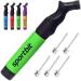 Sportbit ball pump with 5 needles set - hand pumping system for pumping up - fits for every sports ball volleyball basketball football gymnastics soccer ball inflatable air pump green