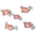 5pcs Fashionable Embellishments In A Unique Rectangle Shape For Parties And Weddings Water Red - Buy Online on SooperMarket.com
