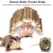 Duokon Hamster Accessories - Wooden Bridge & Curved Ladder for Hamsters Mice & Rats | Premium Small Pet Toys - Buy Online on SooperMarket.com