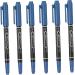 Hemoton 6pcs Eyebrow Marker Pen Eyebrow Pen Surgery Marker Pen Pen Cosmetic Portable 13.9x1.8cm Blue