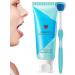 Virtcoy Natural Tongue Cleaning Gel - Ergonomic Brush Set for Bad Breath & Stain Removal | Organic Oral Care - Buy Online on SooperMarket.com