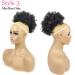 Afro Puff Drawstring Ponytail with Bangs Pineapple Updo Hair for African American Women Short Kinky Curly Ponytail Bun with 2 Replaceable Bangs(#1B-Black) 1 ponytail+ 2 bangs 1B - Buy Online on SooperMarket.com