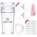 Saviland nail stamp set french nail art stamper kit with 2 clear silicone and 2 scraps nail stamp Tool set silicone jelly nails tools for nail polish nail tips french diy manicure 1a-nail art stammer
