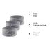 Queta Adjustable Hair Band for Makeup - Terry Cloth Cosmetic Headband Set (3pcs) - Gray - Hair Protection with Velcro Fastener - Buy Online on SooperMarket.com