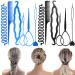 NAIHOD 2 Sets Tail Hair Tool Hair Loop DIY Styling Tool Set Tail Hair Flipper Pull through Ponytail Tool French Hair Braiding Tool French Centipede Braiders French Twist Plait