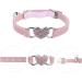 Jagowa Rhinestone Heart Cat Collar with Safety Belt Adjustable Flocking Colored Diamond Design with Bell - Pet Supplies for Small Cats and Dogs (Pink) - Buy Online on SooperMarket.com