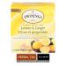 Twinings Lemon & Ginger Herbal Individually Wrapped Tea Bags | Naturally Caffeine-Free | Invigorating Ginger Spiced & Lemon Herbal Tea | 50 Count (Pack of 6) | Enjoy Hot or Iced Ginger Lemon 50 Count (Pack of 6)