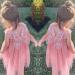 PythJooh Baby Girl Butterfly Wings Tulle Dress - Sleeveless Princess Tutu Dress for Toddler Girls 0-4 Years - Dusty Pink - Buy Online on SooperMarket.com