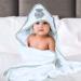 Baby Hooded Bath Towel For kids and New Babies Soft Thick Abosrbent Towel With Hood For New Born Essentials White - 75 x 78 cm White 75x78 cm (Pack of 1)