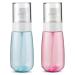 WLLHYF 2 Pack Travel Spray Bottle TSA Approved Small Spray Bottle Travel Size 2oz/60ml Leak Proof Refillable Fine Mist Spray Bottle for Perfume Essential Oils Toners Hair Face Cosmetics (blue/pink)