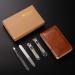 Premium 4PC Manicure Set for Men - Stainless Steel Nail Clippers & Leather Case - Perfect Gift - Buy Online on SooperMarket.com