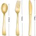 N9R 500PCS Gold Plastic Silverware Set - Disposable Gold Cutlery for Party, Wedding - 200 Forks, 150 Spoons, 150 Knives - Gold Utensils - 500 Pack - Buy Online on SooperMarket.com