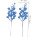 HOMSFOU 24 Pcs Christmas Imitation Berries Christmas Berries Picks Artificial Berry Twig Stem Gold Floral Picks Glitter Holly Berry Stem Xmas Red Fruit Home Decor Household Ribbon Foam Bluex2pcs 19X5X5CMx2pcs - Buy Online on SooperMarket.com